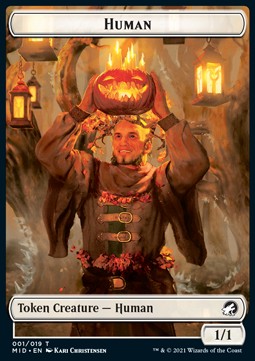 Human 001/019 Innistrad Midnight Hunt Token