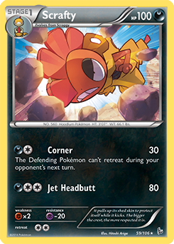 Flashfire 059/106 Scrafty (Reverse Holo)