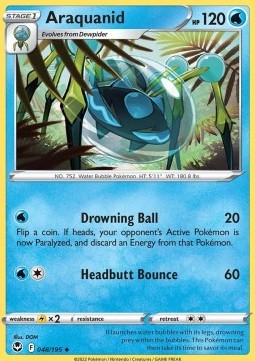 Silver Tempest 048/195 Araquanid (Reverse Holo)