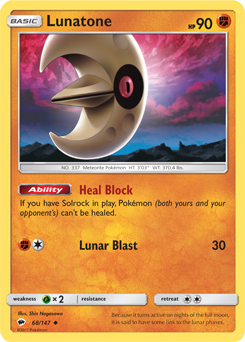 Burning Shadows 068/147 Lunatone