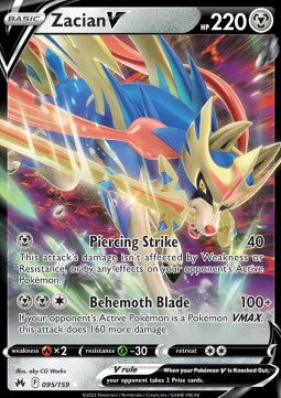 Crown Zenith 095/159 Zacian V (Half Art)