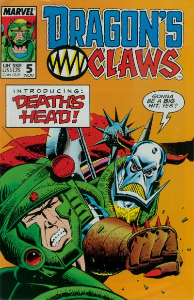 Dragon's Claws #5 Marvel Comics (1988)