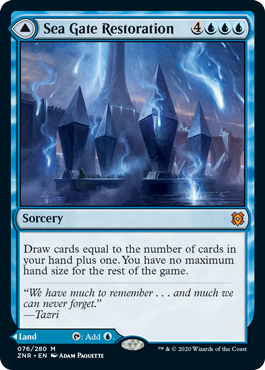 Zendikar Rising 076/280 Sea Gate Restoration//Sea Gate, Reborn