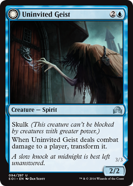 Shadows Over Innistrad 094/297 Uninvited Geist/Unimpeded Trespasser