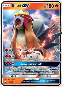 Shining Legends 10/73 Entei GX (Half Art)