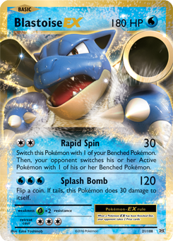 Evolutions 021/108 Blastoise EX (Half Art)