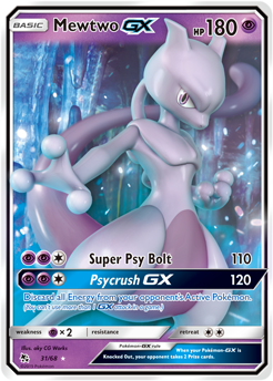 Hidden Fates 31/68 Mewtwo GX (Half Art)