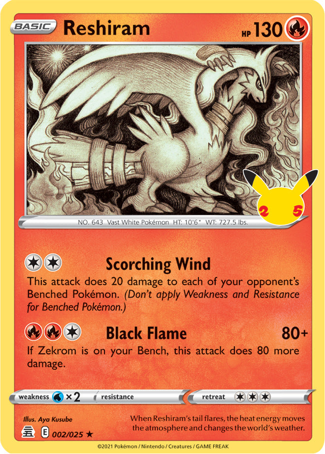 Celebrations 02/25 Reshiram (Holo)