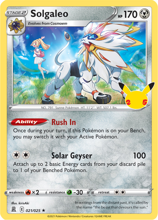 Celebrations 21/25 Solgaleo (Holo)
