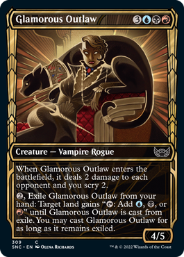 Streets of New Capenna 309 Glamorous Outlaw (Golden Age Frame)