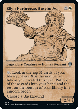 Battle for Baldur's Gate 377 Ellyn Harbreeze, Busybody (Rulebook)(Foil)