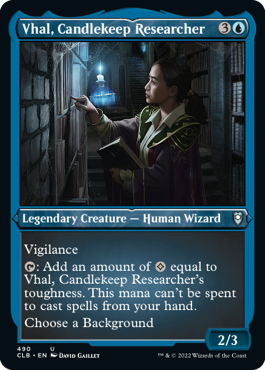 Battle for Baldur's Gate 490 Vhal, Candlekeep Researcher (Etched Foil)