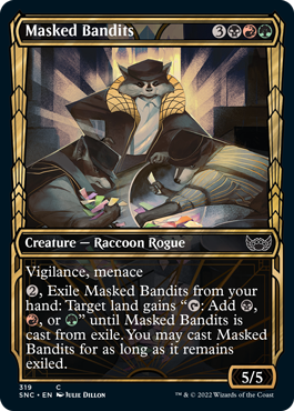 Streets of New Capenna 319 Masked Bandits (Golden Age Frame)