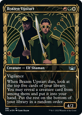 Streets of New Capenna 296 Brazen Upstart (Golden Age Frame)