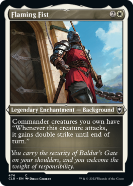 Battle for Baldur's Gate 474 Flaming Fist (Etched Foil)
