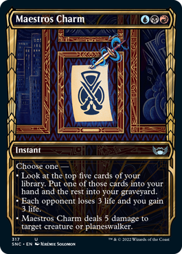 Streets of New Capenna 317 Maestros Charm (Golden Age Frame)